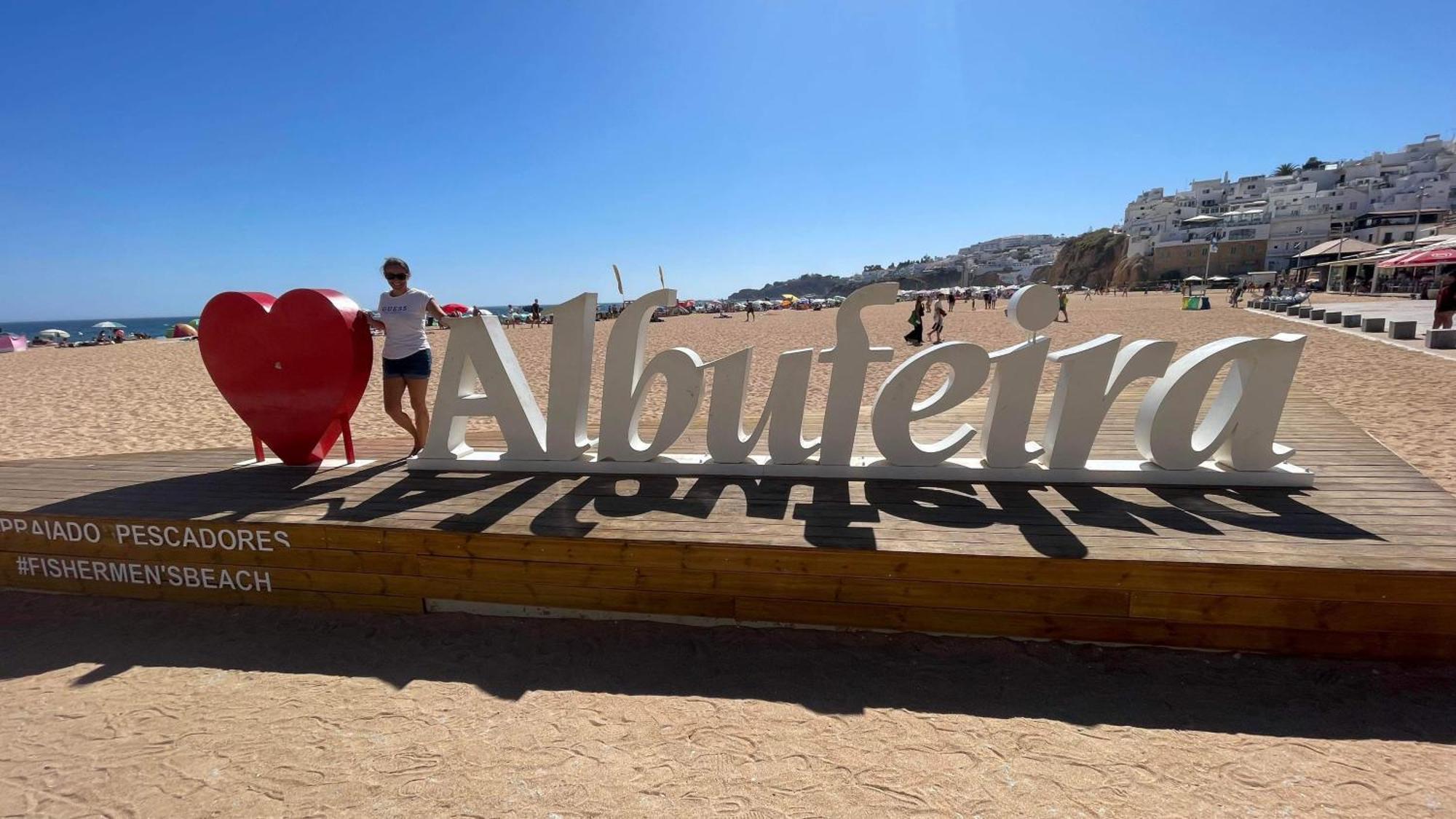 Charmant Appartement A 1Km De La Plage, Avec Piscine A 알부페이라 외부 사진